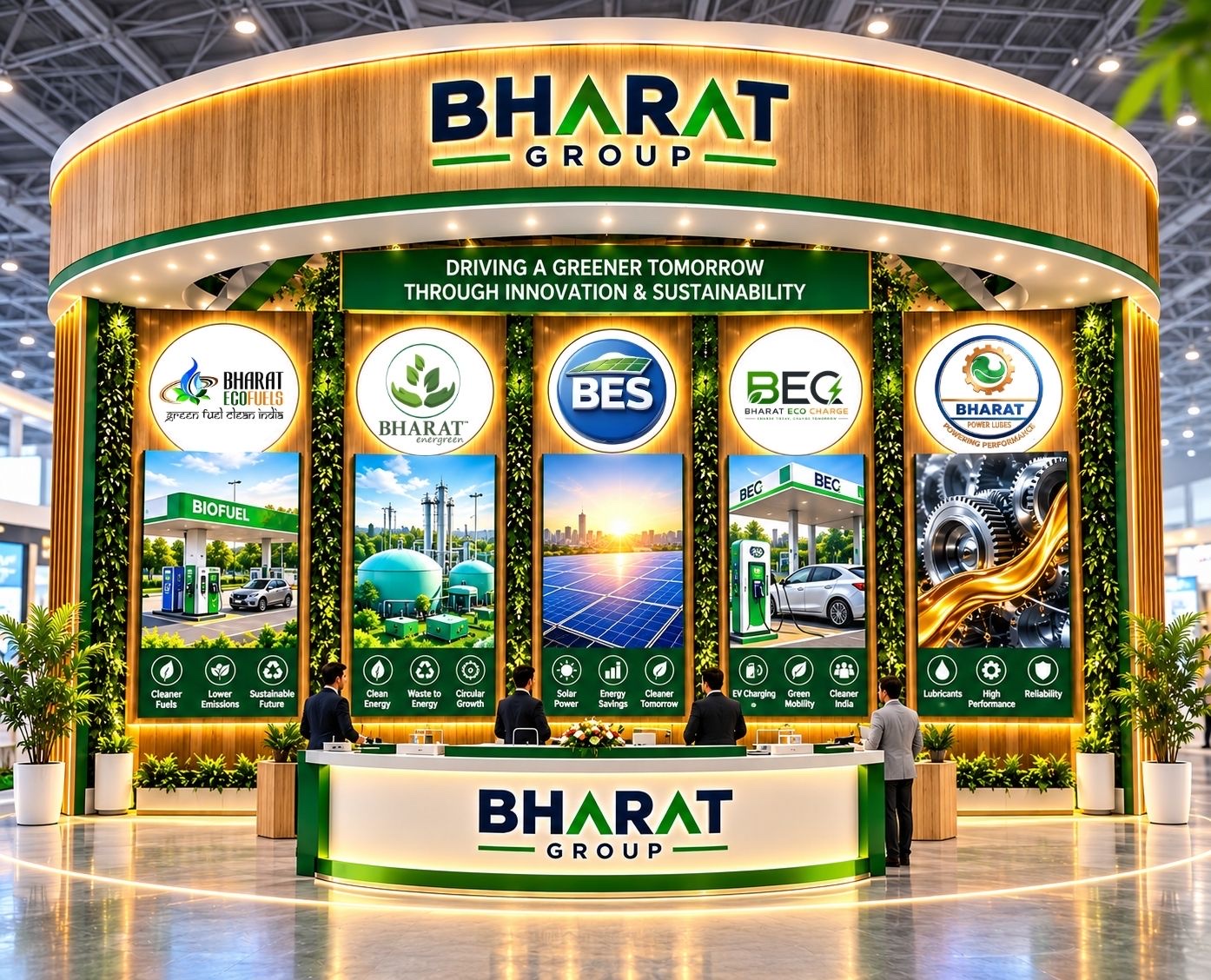 Bharat Group pavilion featuring all group businesses