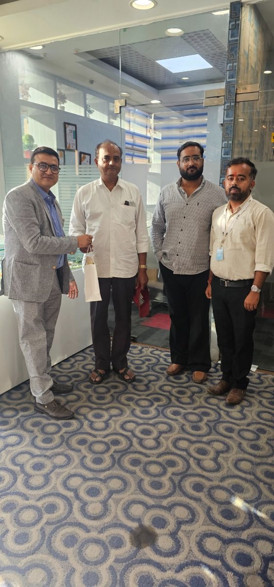 Clients with the Bharat Energreen team during an office visit